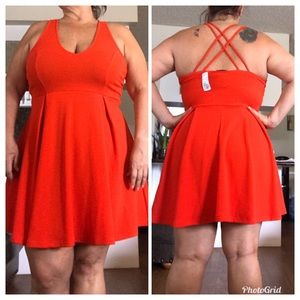 Orange skater dress